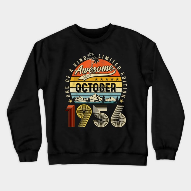 Awesome Since October 1956 Vintage 67th Birthday Crewneck Sweatshirt by nakaahikithuy